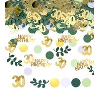 SHUBEIEUMI Confettis 30 Ans - Décoration de Table pour Anniversaire, Mariage, Fête - 100 Pièces