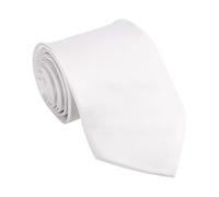 SHUBEIEUMI Cravate Homme 5 cm, Cravate pour Hommes Faite à la Main, Cravate Unie pour Mariage Cravate d'Affaires Formelle, pour le Travail ou Occasions Spéciale-white