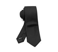 SHUBEIEUMI Cravate Homme, 6CM Étroit Slim, Cravate Unie pour Mariage Cravate d'Affaires Formelle - Noir