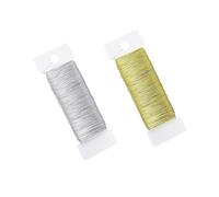 SHUBEIEUMI Fil à Crocheter pour Bijoux Ø 0,35 mm Fil Artisanal 50 m Fil floral Fil pour la Décoration DIY Fil à Bijoux Fil Artisanal Doux