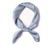 SHUBEIEUMI Foulard Carré Femmes, Foulards en Soie pour Femme, Hijab Foulard à Enfiler, Carré de Soie 70x70cm, Accessoire de Cheveux en Satin Élégant (Bleu)