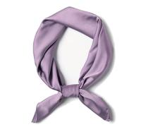 SHUBEIEUMI Foulard Carré Femmes, Foulards en Soie pour Femme, Hijab Foulard à Enfiler, Carré de Soie 70x70cm, Accessoire de Cheveux en Satin Élégant (Violet)
