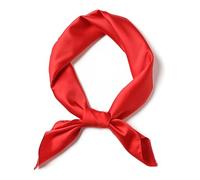 SHUBEIEUMI Foulard Carré Femmes, Foulards en Soie pour Femme, Hijab Foulard à Enfiler, Carré de Soie 70x70cm, Accessoire de Cheveux en Satin Élégant (Rouge)