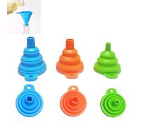 SHUBEIEUMI Lot de 3 Entonnoirs Pliables en Silicone, 3 Tailles, pour la Cuisine, pour Transfert Liquide Alimentaire