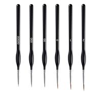 SHUBEIEUMI Lot de 6 Pinceaux à Détails Fins, Kit Miniature pour Acrylique, Peinture à l'huile, Modélisme et Peinture par Numéro