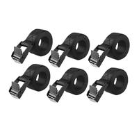 SHUBEIEUMI Sangle Arrimage, 6 Pièces Sangle d'Arrimage avec Boucle de Serrage en Alliage de Zinc, 2X100cm, Sangle à Cliquet de Réglable Tension, pour Moto, Voiture, Porte Vélo (Black)