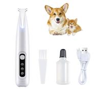 SHUBEIEUMI Tondeuse Chien, Tondeuse Chat, USB Rechargeable pour Animaux de Tondeuse, Tondeuse pour Chien Rasoir avec Lumière LED, pour Chiens Chat et Autres Animaux (Blanc)