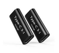 SHUBEIEUMI USB C Coupler Paquet de 2, Adaptateur USB C 3.1 Femelle vers Femelle OTG, Supporte 10 Gbit/s de Charge Rapide et Data Sync, Compatible avec PC, Ordinateur Portable, Tablette, Téléphone
