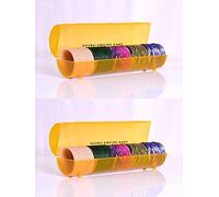 Shubh Empire Kart Boîte à bracelets pour femme, boîte à bijoux avec cloison, boîte à bracelets portable avec design élégant, boîte Chudi, boîte à bracelets transparente (multicolore, plastique)