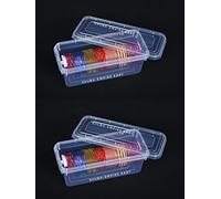 Shubh Empire Kart Lot de 2 boîtes à bracelets à tige pour femme, boîtes de rangement en plastique de grande taille, boîte à bijoux pour voyage, mariée, organisateur Chudi portable pour voyage