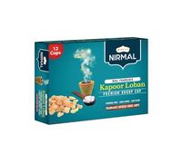 Shubhkart Kapoor Loban Sambrani Dhoop Cup Noir | Arôme durable pour la prière, le puja et la méditation | Brûleur d'encens loban chargé de charbon pour la relaxation et le soulagement du stress | 12
