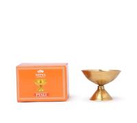 Shubhkart Pyali Diya Lampe à huile indienne faite à la main en laiton massif pour Puja et autres rituels religieux | Décoration d'intérieur, bureau et temples | Cadeaux festifs (taille L)