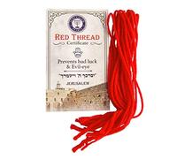 SHUCK24 La ficelle rouge Kabbale originale d'Israël. Bracelet Kabbale. 10 bracelets avec certificat, instructions et prière (Ficelle rouge Kabbale originale, 10 pièces)