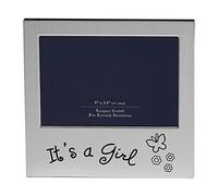 Shudehill 72224 Cadre Photo « It's A Baby Girl » Argenté Taille 5 x 3,5 cm