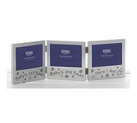 Shudehill Baby Triple Ultrasound Scan Photo Frame 12,7 x 7,6 cm, Argent