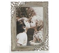 shudehill Cadre photo à motif dentelle rustique, gris acier, pour photo de 15,2 x 10,2 cm