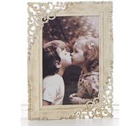 Shudehill Gifts - Cadre photo motif dentelle, couleur crème, 17,8 x 12,7 cm