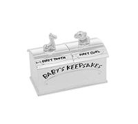 Shudehill Giftware Boîte à dents et boucles en plaqué argent pour bébé Motif éléphant girafe