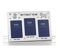 Shudehill Giftware Cadre photo My First Year, Argenté.