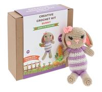 Shudehill Giftware Kit de crochet créatif pour adultes - Kit de bricolage lapin lapin, parfait pour les débutants, comprend tous les matériaux et instructions pour un projet de crochet amusant et