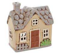 Shudehill Giftware - Photophore en céramique de Village Pottery Maison Florale de Jardin Jolie Collection Pastel (Maison Grise)