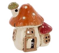 Shudehill Giftware Village Pottery Bougeoir Double et Triple Motif Maisons Rouges et Blanches