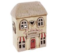 Shudehill Giftware Village Pottery Bougeoir en céramique Peint à la Main pour Bougie Chauffe-Plat - Magasin de Fleurs, Salon de thé, Magasin d'antiquités, Vieux Boulangerie et Magasin de Bonbons