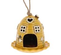 Shudehill Giftware Village Pottery Mangeoire pour Oiseaux en Forme de Ruche Crème ou Jaune