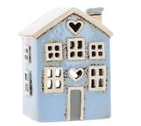 Shudehill Giftware Village Pottery Mini Bougie Chauffe-Plat en céramique en Forme de cœur Bleu pâle