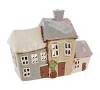 Shudehill Giftware Village Pottery Photophore 3 Maisons de Jardin Gris