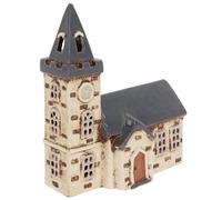 Shudehill Giftware Village Pottery Photophore en céramique Motif clocher