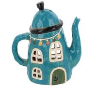 Shudehill Giftware Village Pottery Photophore en céramique pour théière Vert/bleu