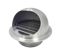SHUDONGDEN Grille D'aération Ronde,Capot De Capot D'évent Acier,Couvercle De Grille De Ventilation D'aération Conduit en Acier Inoxydable Extracteur Externe Évent Mural,120mm/4.72in