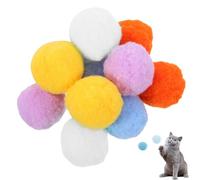 Shudyear Mini balle en peluche pour chat, balles douces et silencieuses pour chats d'intérieur, jouets légers et rebondissants, jouet interactif pour chat de taille sûre