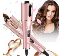 Shue-Fer À Friser Automatique,Fer À Boucler Avec 4 Températures Réglables, Boucleur A Cheveux Avec Écran Lcd,Câble Anti-Emmêlement Rotatif À 360° Chauffage Rapide Sans Interrupt