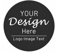 Shueewago 100 jetons personnalisés, impression couleur double face de votre motif ou texte sur une puce, bon pour les boissons ou les jetons de bière dans un bar (noir)