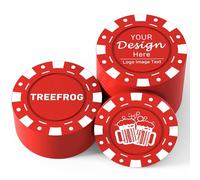 Shueewago Lot de 100 jetons de poker pour cartes de visite personnalisées, ajoutez votre propre image ou texte personnalisé, coordonnées sur une puce - Jetons de poker double face en couleur parfaits