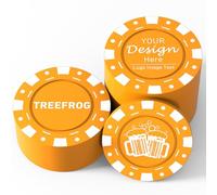 Shueewago Lot de 100 jetons de poker pour cartes de visite personnalisées, ajoutez votre propre image ou texte personnalisé, coordonnées sur une puce - Jetons de poker double face en couleur parfaits