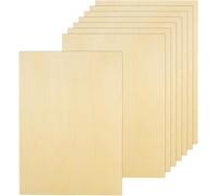 SHUESS Lot de 12 plaques de bois contreplaqué 420 x 300 x 1,5 mm, panneaux de tilleul non traité pour travaux manuels et bricolage
