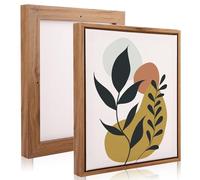 SHUESS Lot de 2 toiles à peindre avec cadre en bois de 27 x 32 cm - Toile tendue vierge - Cadre flottant pour salon, chambre à coucher - Décoration d'intérieur