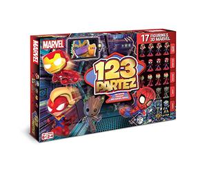 Shuffle 123 PARTEZ - Avengers - Jeu de société Famille & Enfant - Jeu des Petits Chevaux revisité - Marvel - A partir de 6 Ans