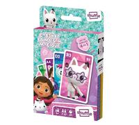 Shuffle - Gabby et la Maison Magique - 4 Jeux en 1-7 Familles, Paires, Action et Batailles - Jeu de Cartes Enfants & Famille - A partir de 4 Ans