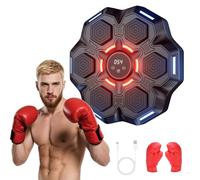 SHUGUANG Machine de Boxe Musicale, Boxing Machine Electronique LED Bluetooth 9 Modes & 9 Vitesses, Fonction de Comptage, Machine de Boxe Mural Musique avec Gants de Boxe, pour Sport Maison