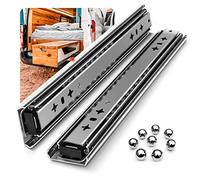 SHUHANG Glissiere pour Tiroir Charge Lourde Avec Amortisseur Coulisse Tiroir 120kg Capacité de Charge Roulement à Billes 300 350 400 450 500 550 600 650 700 750 800 850 900 950 1000 mm, 1 paire