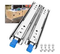 SHUHANG Glissiere pour Tiroir Charge Lourde Avec Serrure de Fixation Coulisse Tiroir 120kg Capacité de Charge Roulement à Billes 300 350 400 450 500 550 600 650 700 750 800 850 900 950 1000 mm 1 paire