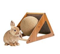 shuhauk Balle à gratter pour petits animaux de compagnie, jouet d'exercice résistant à la mastication, balle à gratter pour chaton, anniversaire, intérieur, soulagement du stress, lapin