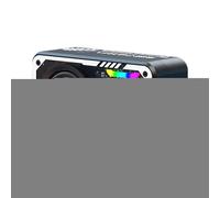 shuhauk Haut-parleurs extérieurs, audio avec lumière LED, intérieur et extérieur style robot 3D surround haut-parleur sans fil avec LED colorée