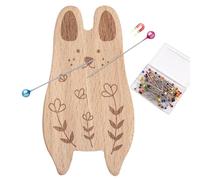 shuhauk Porte-épingles à coudre | Jolie pince à cheveux magnétique en bois, multi-usages avec 100 épingles pour matelassage, artisanat, couture, activités de broderie