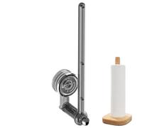shuhauk Porte-rouleau de papier essuie-tout | Porte-serviettes | Distributeur de serviettes à ventouse rotatif pour film étirable, bureau, salle de bain, maison, hôtel, restaurant, dortoir