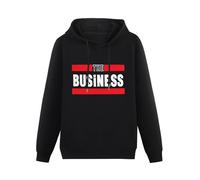 SHUI TI DU The Business 'Do A Runner' Long Sleeve Hoody with Pocket Sweatershirt, Hoodie Black XL